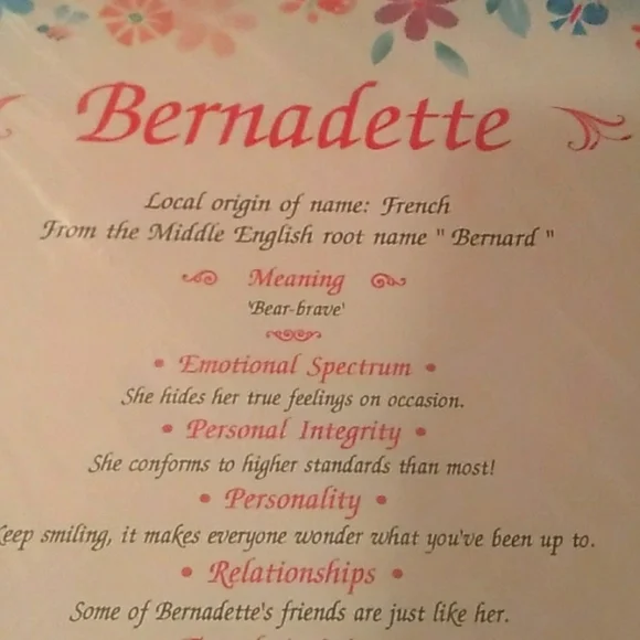 Bernadette (Name)